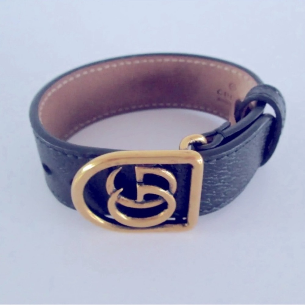Gucci Italian Luxury Double G Statement Logo Bracelet